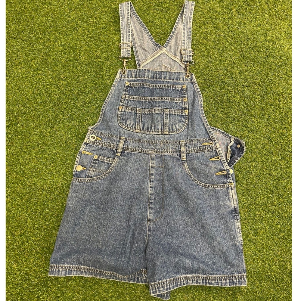 London London Vintage Denim Shortalls Medium Wash Overalls Size M